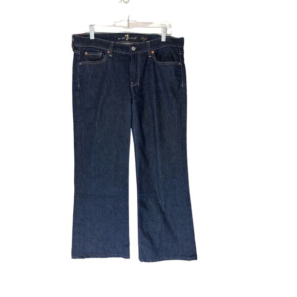 7 For All Mankind Dark Blue Flare Jeans - Picture 1 of 10